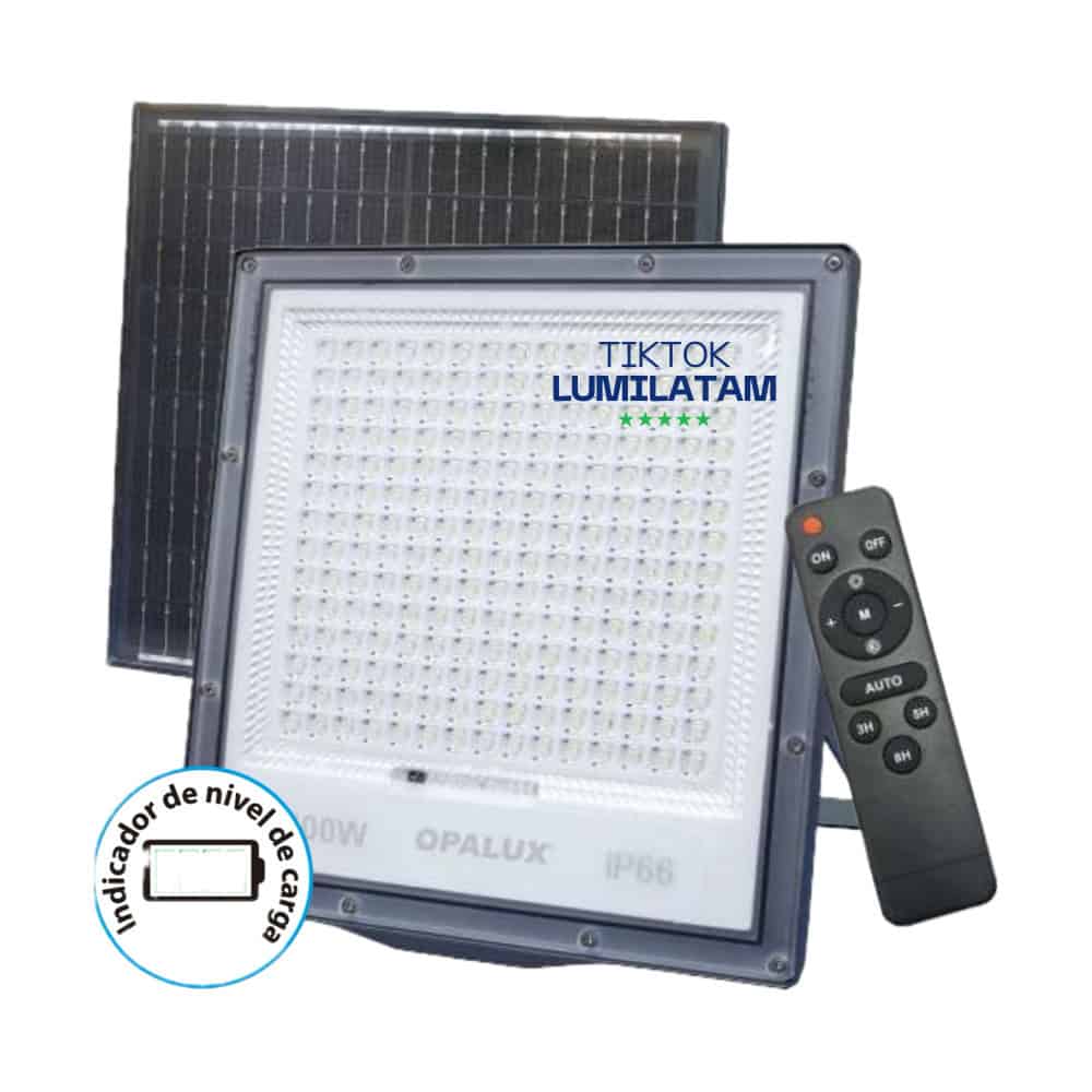 REFLECTOR SOLAR 400W OPALUX 1 Reflector solar Opalux de 400W ofrece 3500 lúmenes de luz brillante con 210 LEDs