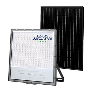 Reflector solar Opalux de 500W te ofrece 4500 lúmenes de luz fría 7200K con 396 LEDs