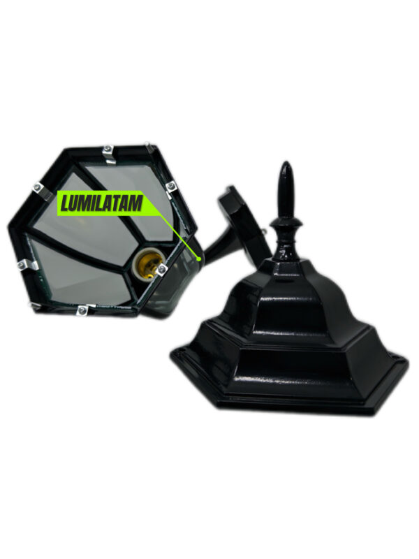 FAROLA DECORATIVA BASIC NEGRO / SIN FOCO - Imagen 2