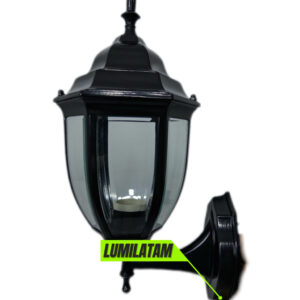 FAROLA DECORATIVA BASIC NEGRO / SIN FOCO