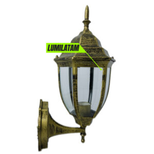 FAROLA DECORATIVA BASIC NEGRO ORO / SIN FOCO