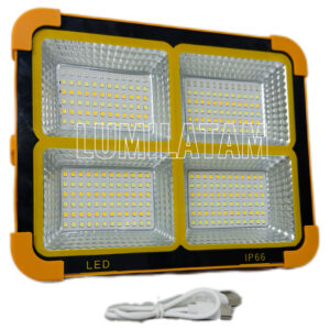REFLECTOR LED 100W SOLAR RECARGABLE