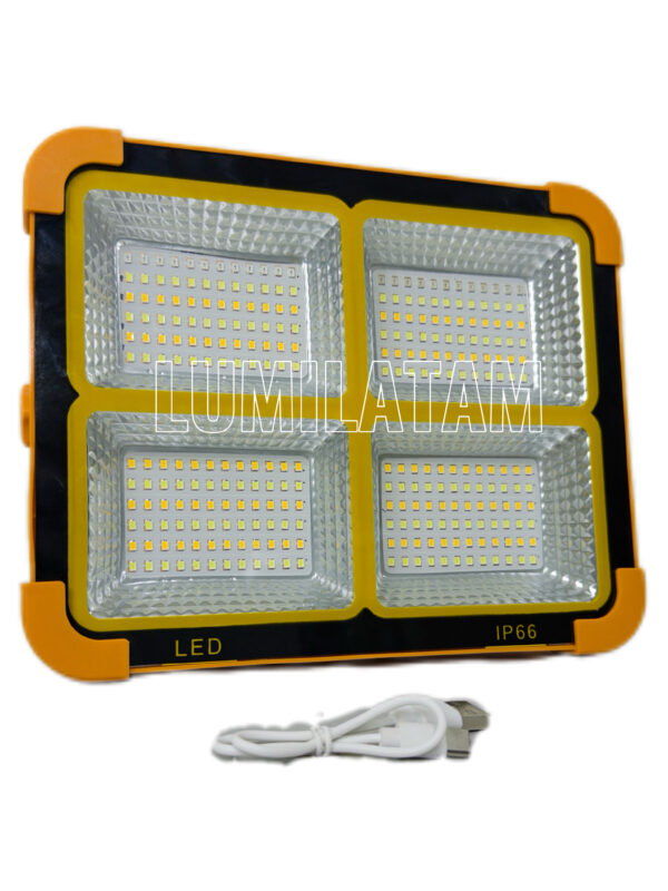 REFLECTOR LED 100W SOLAR RECARGABLE