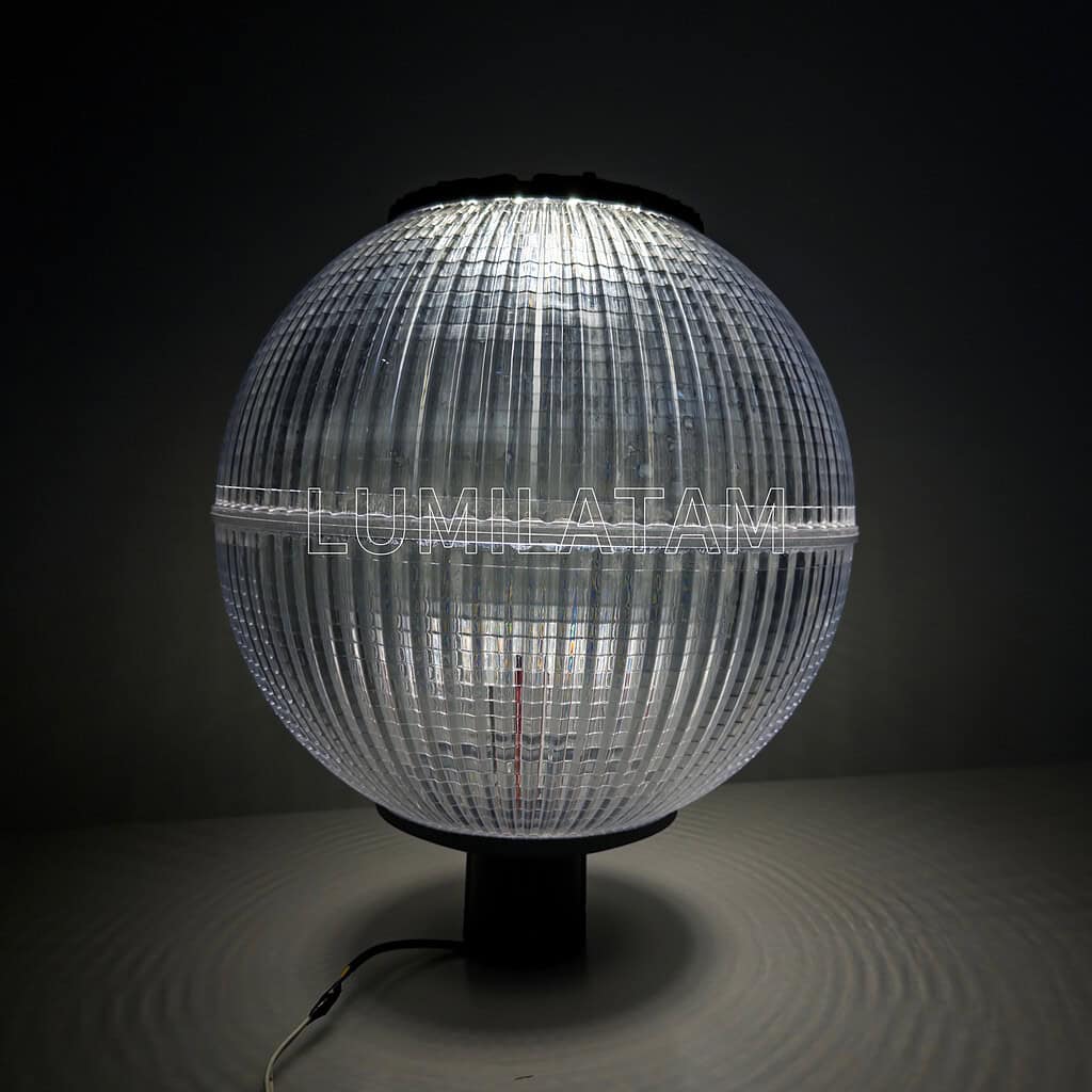 Farola LED decorativa tipo luna llena de 30W, luz difusa para jardines y espacios exteriores