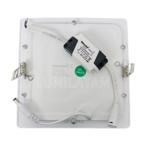 PANEL LED EMPOTRABLE CUADRADO 12W SOLUXLED - Imagen 3