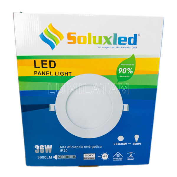 PANEL LED EMPOTRABLE REDONDO 36W SOLUXLED - Imagen 2