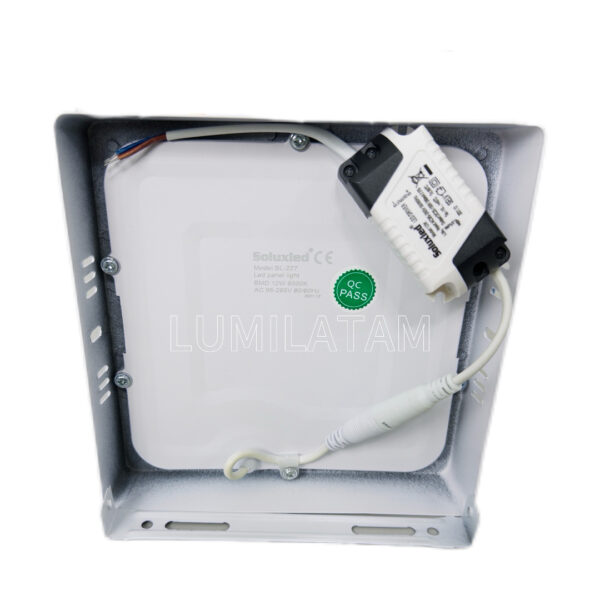 PANEL LED ADOSABLE CUADRADO 12W SOLUXLED - Imagen 2