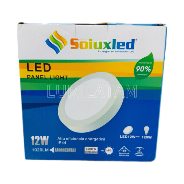PANEL LED ADOSABLE REDONDO 12W SOLUXLED - Imagen 2