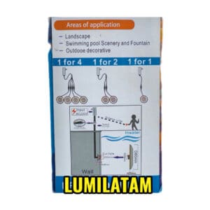 Mini luminaria LED acuática RGB 6W ampliable hasta 48W, foco subacuático con detalles tecnicos – LumiLatam