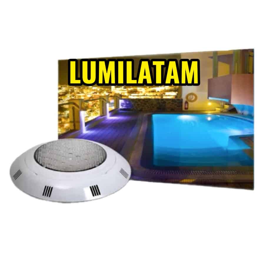 LUMINARIA GRANDE PARA PISCINA 36W RGB IP68 2 Luminaria LED para piscina 36W RGB multicolor, iluminación subacuática decorativa para piscinas residenciales y comerciales – LumiLatam