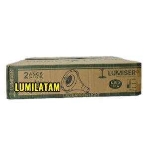 Lámpara de jardín LED Lumisatam, 100W, en caja de embalaje ecológica.