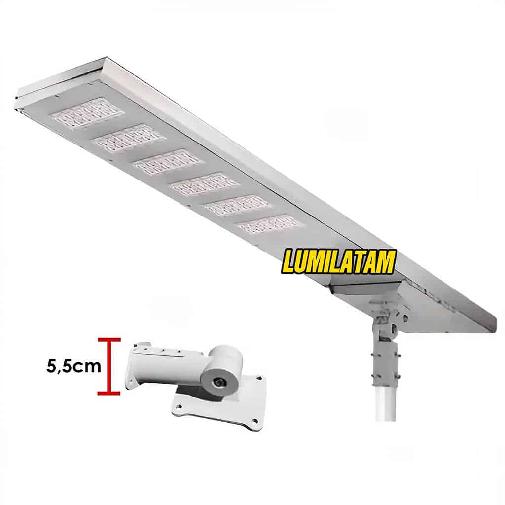 Increíble Luminaria Solar Profesional 150W con 27000 lúmenes, batería LiFePo4 de 100AH y protección IP66 para alumbrado público profesional