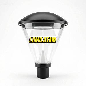 Luminaria solar exterior con diseño innovador y eficiente energía solar. Ideal para iluminar jardine.