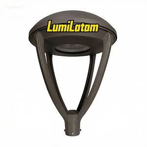 Farola solar LED para exteriores con diseño moderno y eficiente. Ilumina espacios públicos y residen.