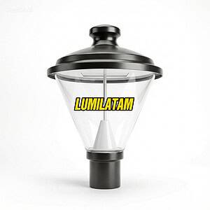 Luminaria solar LED moderna para exteriores de Lumilatam.