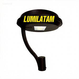 Luminaria solar moderna de diseño compacto y eficiente para exteriores.