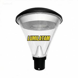 Luminaria solar LED de exterior con diseño moderno y eficiente. Ideal para iluminar espacios público.