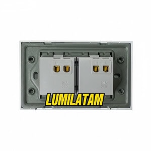 Increíble Interruptor Doble Cubull Blanco de 10A con diseño dual funcional para interiores modernos