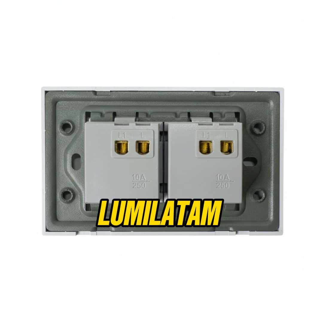 INTERRUPTOR DOBLE CUBULL WHITE 2 Increíble Interruptor Doble Cubull Blanco de 10A con diseño dual funcional para interiores modernos