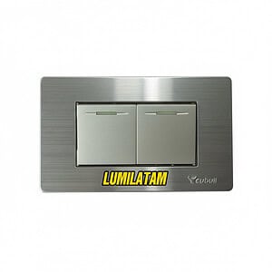 Increíble Interruptor Doble Cubull Acero inoxidable con mando dual de 10A y diseño minimalista premium