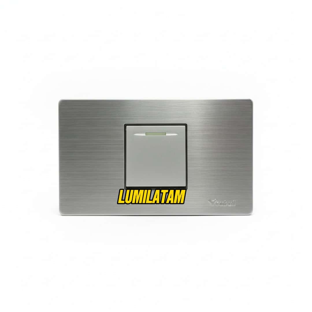 INTERRUPTOR SIMPLE CUBULL ACERO 1 Increíble Interruptor Simple Cubull Acero inoxidable de 10A con placa cepillada para interiores modernos