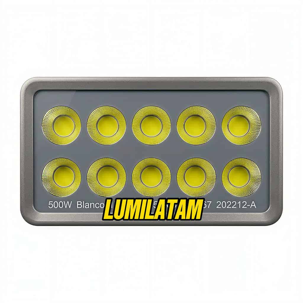 Increíble Reflector COB 500W de 50,000 lúmenes con tecnología Chip on Board masiva.