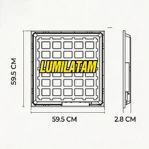 Increíble Panel Empotrable Trilum Falke 60x60 para hospitales y oficinas con tecnología CCT ajustable