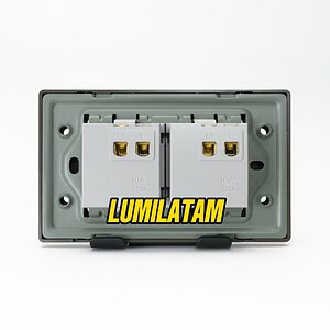 Increíble Interruptor Doble Cubull Acero inoxidable con mando dual de 10A y diseño minimalista premium