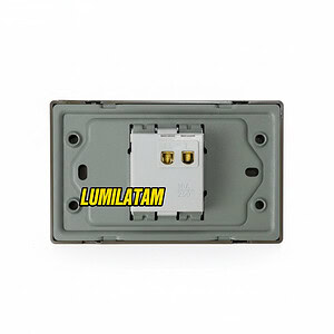 Increíble Interruptor Simple Cubull Acero inoxidable de 10A con placa cepillada para interiores modernos