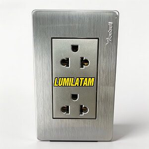 Increíble Tomacorriente Doble Universal Cubull Acero inoxidable de 15A para instalaciones eléctricas de lujo y alta seguridad