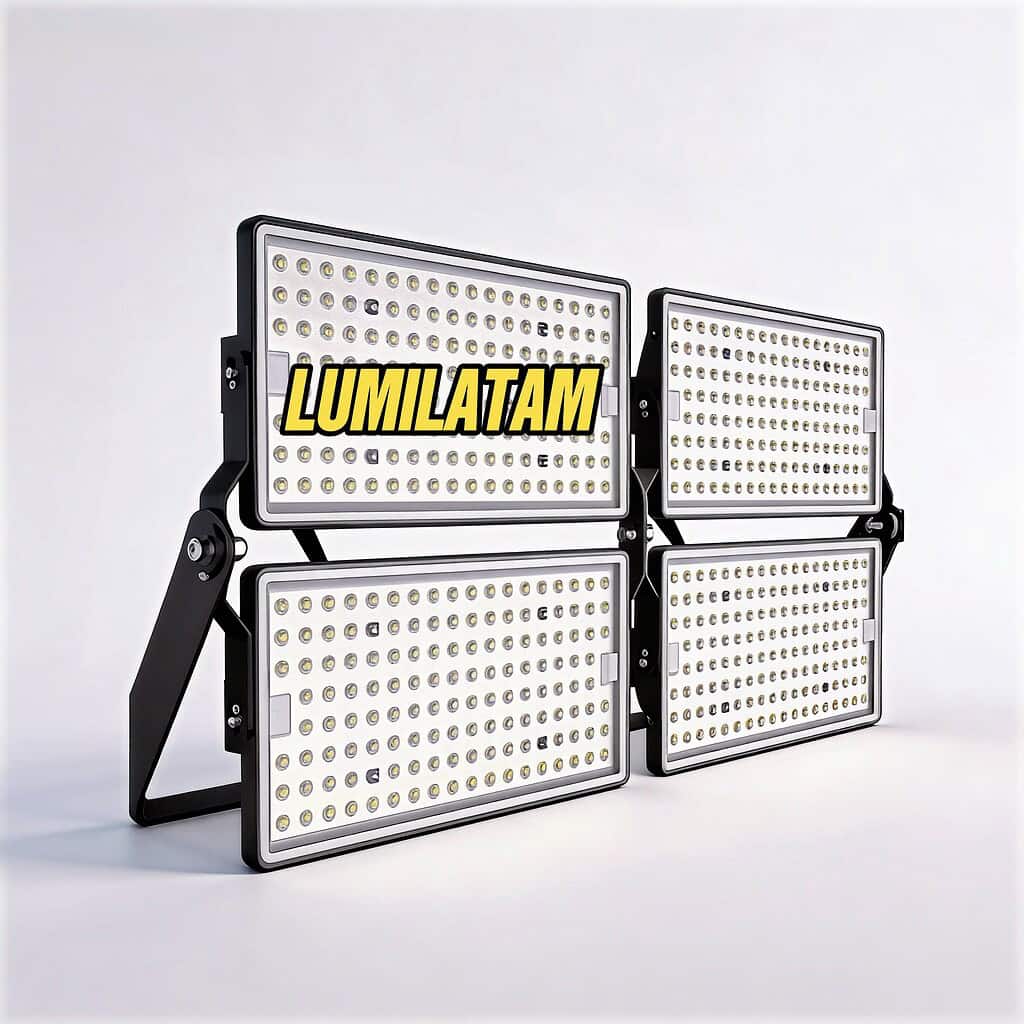 Increíble Reflector LED Olimpus Macroled 1000W de 120,000 lúmenes para iluminación profesional de grandes estadios.