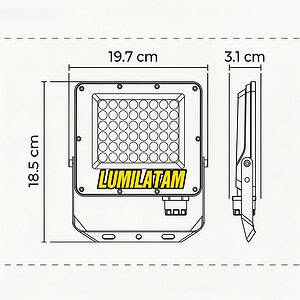 Increíble Reflector LED Skyline ajustable de 30W a 50W con tecnología CCT de 3 colores para exteriores