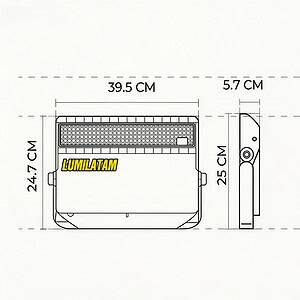 Increíble Reflector Noxion 100W Falke de 15000 lúmenes con luz 5700K y resistencia IP65 IK08 para exteriores