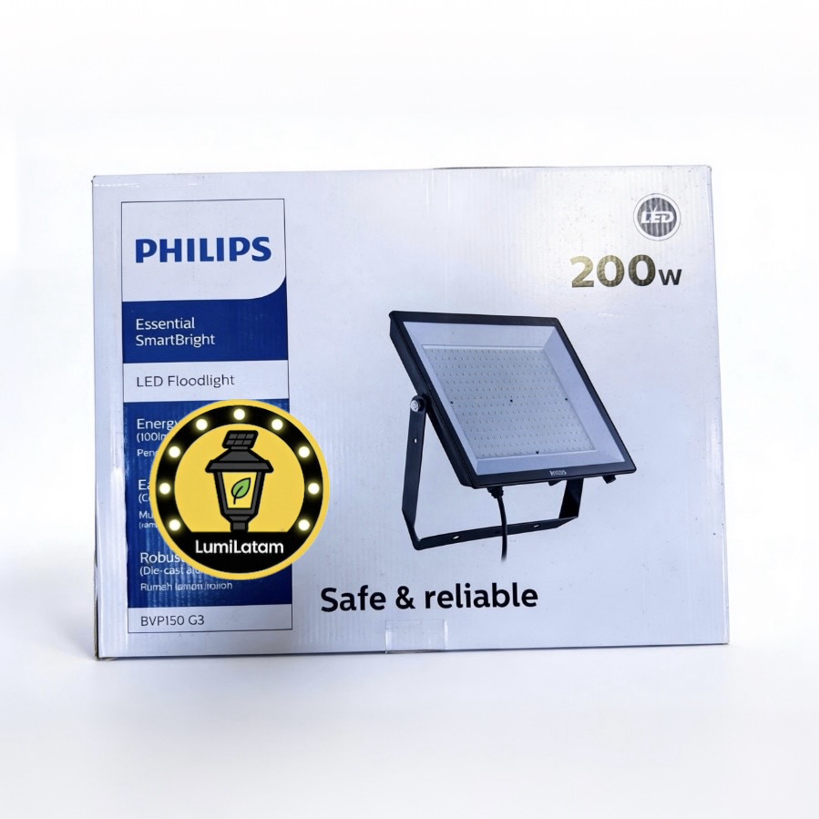 Reflector Philips BVP150 200W Peru | 20,000 Lúmenes ECO IP65 | LumiLatam 1 reflector Philips BVP150 200W Peru ECO G3 20000 lumenes IP65 negro - LumiLatam